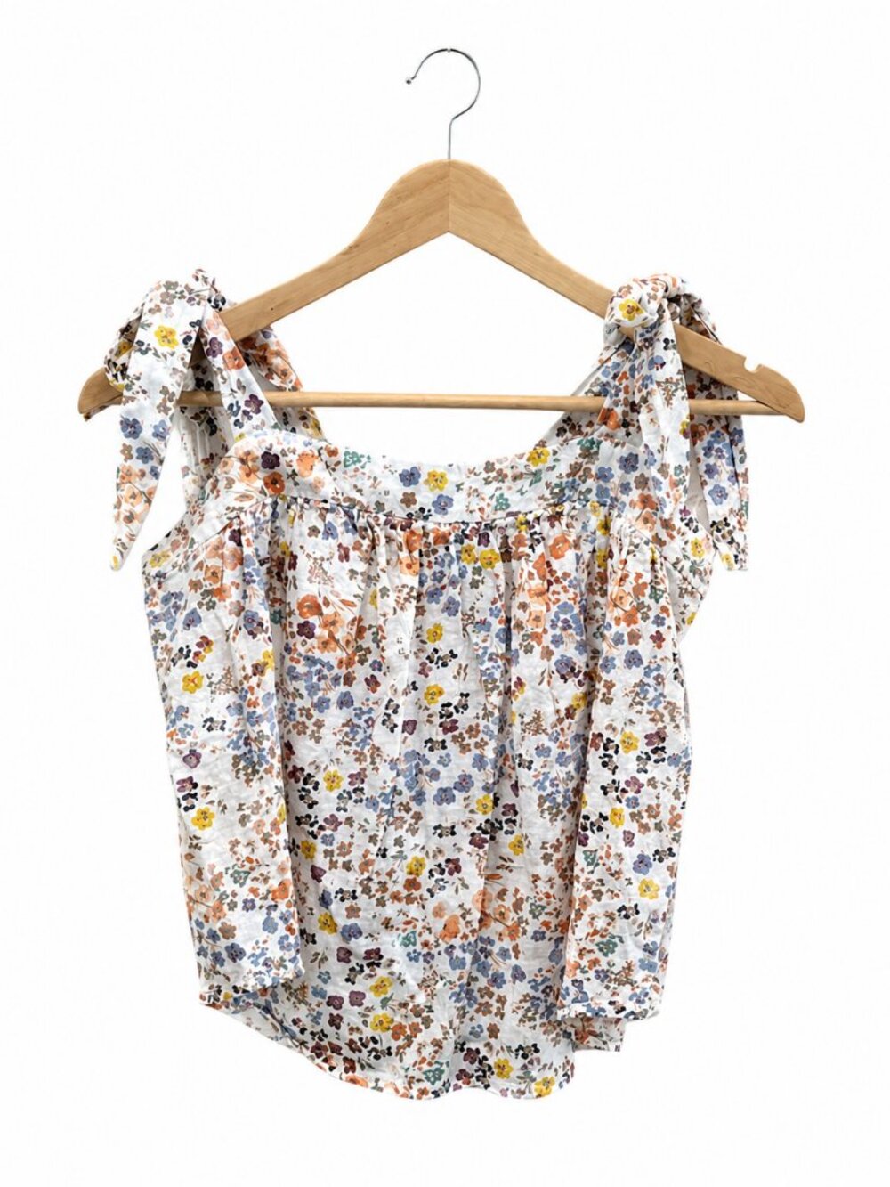 A.N.A A New Approach Floral Tie Strap Crop Top Women’s Medium Cottagecore Boho
